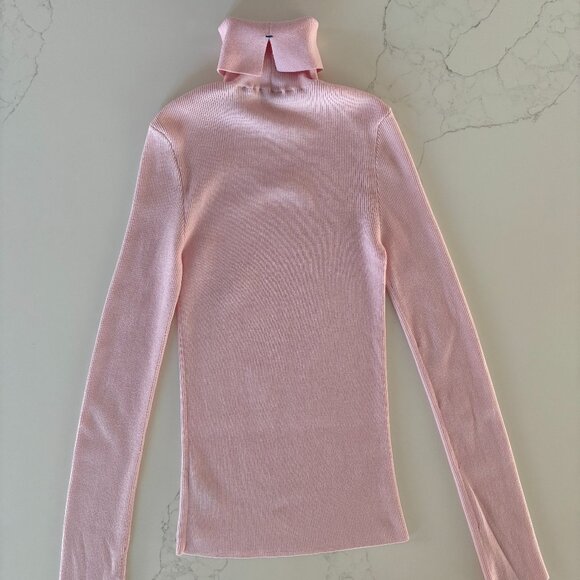 Burberry Small Pink Wool Equestrian Patch Turtleneck - Picture 16 of 16